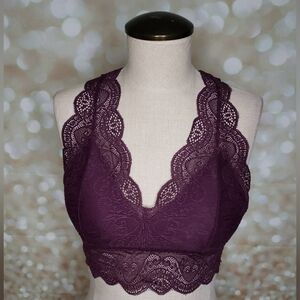 Zenana Eggplant Lace Bralette